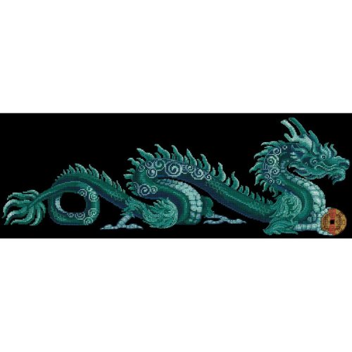 (image for) Jade Dragon Counted Cross Stitch Kit
